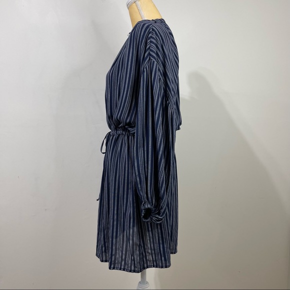 Madewell x Christy Dawn Bonnie Striped Mini Dress Size M Blue - Picture 10 of 14
